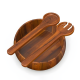 Wooden Bowl With 2 Spoons